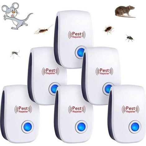 6 repellenti per parassiti a ultrasuoni, per uso interno, dispositivo anti-etichetta (1/5)