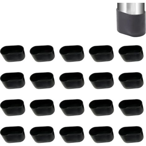 Patins Ovale de Pieds de Chaise, Protection pour Pieds de Chaise, Dimensions 30x15mm, Ensemble de 20 Pièces, Antidérapants et Anti-Bruit, Idéal pour Meubles de Bureau et de Jardin (1/5)