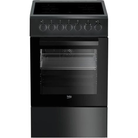 Beko – Cuisinière vitrocéramique 4 foyers – Four convection 65L – Parois catalytiques – L 50 x P 60 x H 85 cm – Gris anthracite (1/6)