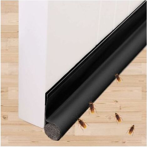 Bas de porte isolant 96 cm – Joint d'étanchéité auto-adhésif – Cuir PU et mousse PE – Stop froid, vent, poussière, insectes (1/5)