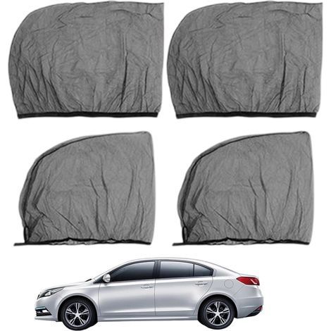 Parasole per auto, set da 4, oscuranti, realizzati in rete traspirante e resistente, comoda protezione solare laterale, stile automobilistico moderno, accessorio ideale per i lunghi viaggi. (1/5)