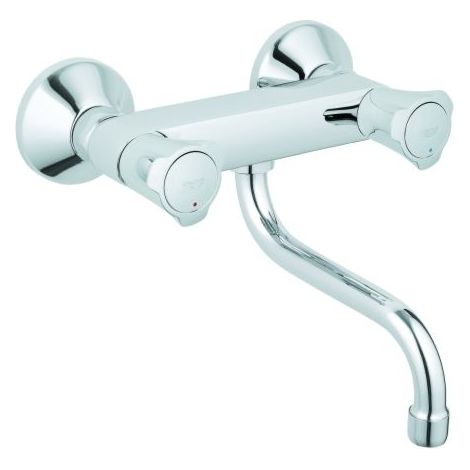 Zweigriff-Wandspültischmischer Grohe Costa Schwenkauslauf, Ausladung 261 mm, chrom - 31187001 (1/5)
