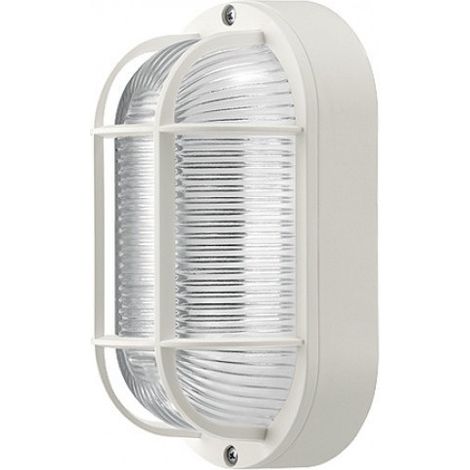 Trade Shop - Plafón Oval Rejilla Carey Blanco Campana Cristal E27 Casquillo - (1/5)