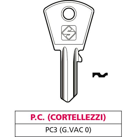 Silca CHIAVE OTTONE PC3 (G. VAC 0) P.C. (CORTELLEZZI) 20.00 pz