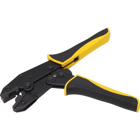 Pince à sertir à cliquet pour cosses à drapeau, sertissage sans effort, 4,8-6,3 mm, 3,0-6,0 AWG, TU301Q (1/5)