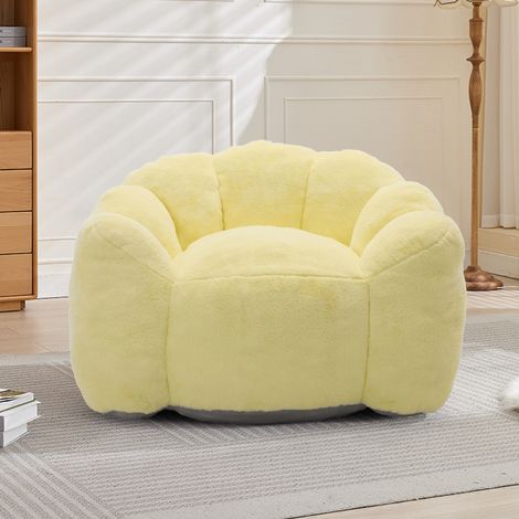 Canapé compact en forme de lotus, siège pour adultes, avec poignée courte. Sans installation immédiatement utilisable et facile à déplacer, adapté pour le salon (1/5)