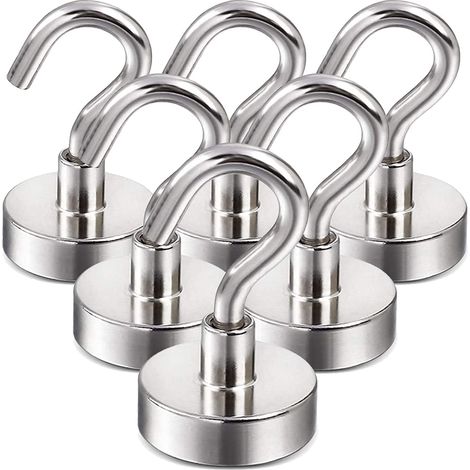 Crochets magnétiques, 11 kg, aimant de croisière robuste et robuste pour salles de classe, réfrigérateurs, suspensions, cabines, grilles, cuisines, garages, lieux de travail et bureaux et plus encore, (1/5)