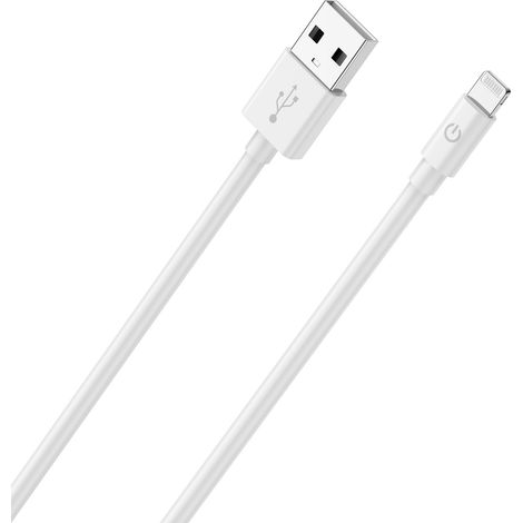 RealPower 385240 cable de teléfono móvil Blanco 2 m USB A Lightning
