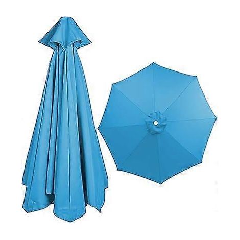 Toile de rechange 3M pour parasol, en polyester, pour parasol standard à 6 baleines, déporté, bleu (1/4)