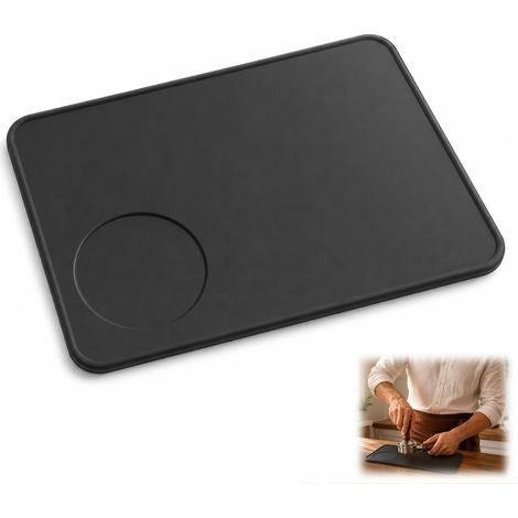 Tapis de Tampage pour Expresso, Tapis de tassage Café en Silicone 20x15x0,5 cm pour Machine à Café Expresso Anti-Dérapant Protection, Plan Travail Barista pour préparation espresso café filtre tamper (1/5)