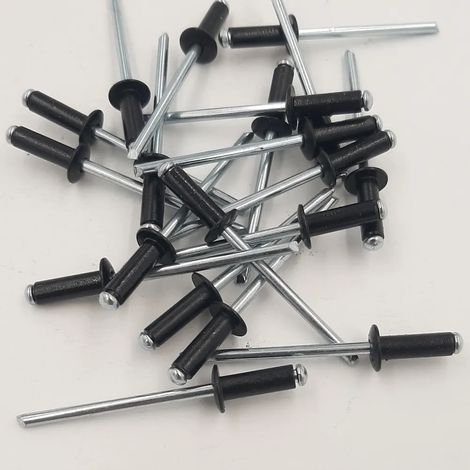 RIVETTO in ALLUMINIO NERO 4,8X12 mm RAL9005 (1/2)