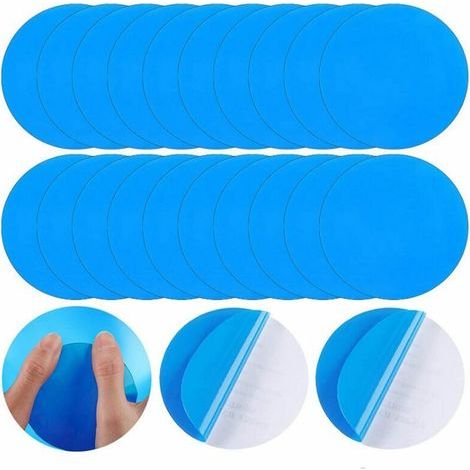 Paquete de 20 parches autoadhesivos para reparar piscinas - Fabricados en PVC - Para colchones inflables, (1/5)