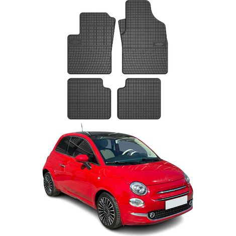 OMAC Tapis de Sol Compatible avec Fiat 500 2007-2020 Caoutchouc Noir (1/5)