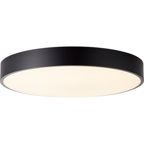 Deckenleuchte Slimline Ø49cm Metall/Kunsts., schwarz/weiß