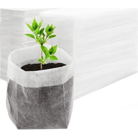 Pflanzbeutel Anzuchtbeutel 300 Pflanzbeutel Biologisch abbaubare Anzuchtbeutel aus Vliesstoff Gartenbau Pflanzbeutel für Kartoffel , Blumen und T (1/5)