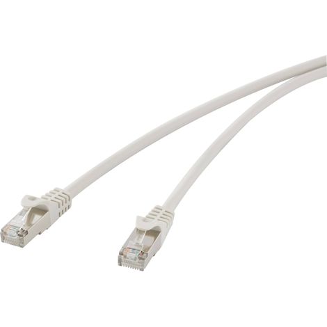 Renkforce RF-4541484 RJ45 Câble réseau, câble patch CAT 5e F/UTP 0.25 m gris avec cliquet d'encastrement 1 pc(s) A474152 (1/5)