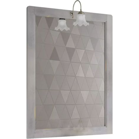 Specchio da bagno con luce grigio pietra