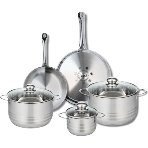 Ensemble de 2 Poêles de cuisson 24 et 28 cm et 3 faitouts 14, 20 et 24 cm Elo Profi Brillant (1/5)