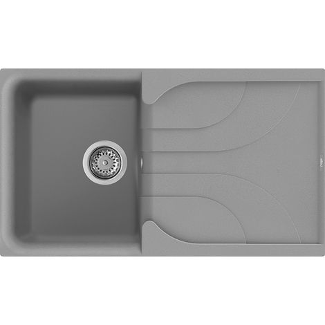 Lavello Elleci Incasso 1 vasca 86x50 Ego 400 Granitek Grigio Cemento LGE40048 (1/3)