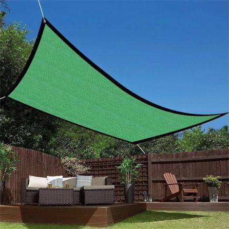 Voile d'ombrage Filet 2x4m Vert - Anti-poussière - PE - Résistante aux UV - 2 ans de garantie (1/4)