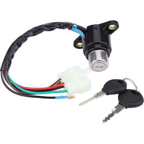 Contacteur de démarrage avec clé pour moto Honda CB/CM 400/450, serrure d'allumage avec clé incluse, remplacement direct (1/5)