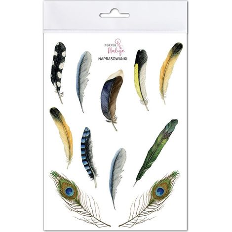 Parches termoadhesivos de plumas