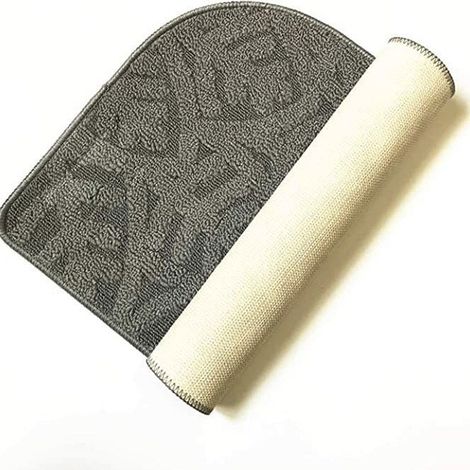 Tapis d'entrée intérieur super absorbant, antidérapant, gris, idéal pour les petites portes d'entrée et retient la saleté. (1/5)