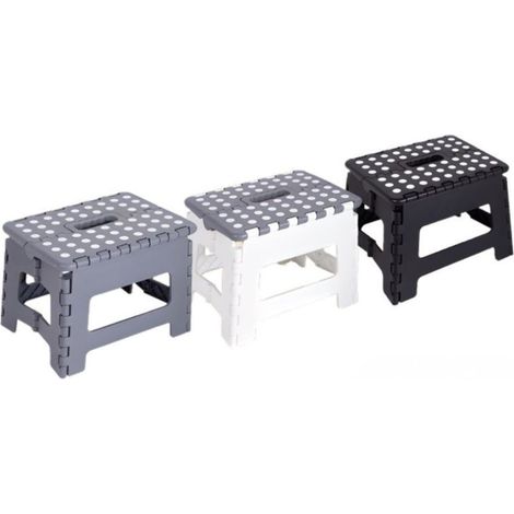 TrAdE Shop Traesio - Sgabello Pieghevole Richiudibile Salvaspazio In Plastica Resistente – Compatto Per Casa E Campeggio - (1/2)