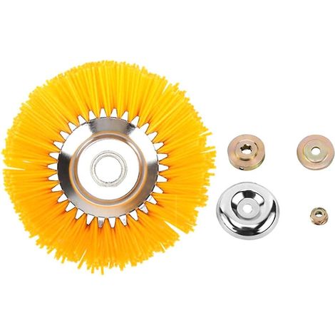 Brosse de désherbage rotative universelle de 20 cm (8 pouces) avec roue en nylon pour jardin et pelouse (1/5)