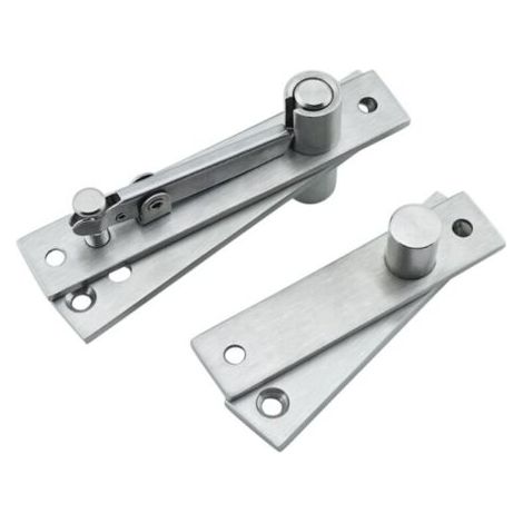 Pair Charnière de porte, rotation à 360 degrés, charnières à axe de porte cachées, charnière de porte à pivot cachée, charnière à pivot pour portes en bois, acier inoxydable pour armoires, penderies