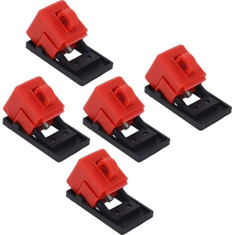 Dispositif de verrouillage de disjoncteur, 5 pièces, taquet détachable, pince en plastique sur serrure électrique BD D11 (1/5)