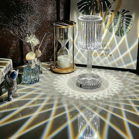 Lampe Gatsby Crystal à commande tactile, 3 couleurs changeantes, rechargeable par USB (1/4)
