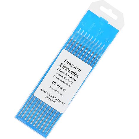 10er-Packung WL20 Wolframelektrode Professioneller WIG-Schweißstab 2,0 % Lanthan (2,4 mm 150 mm) (1/5)