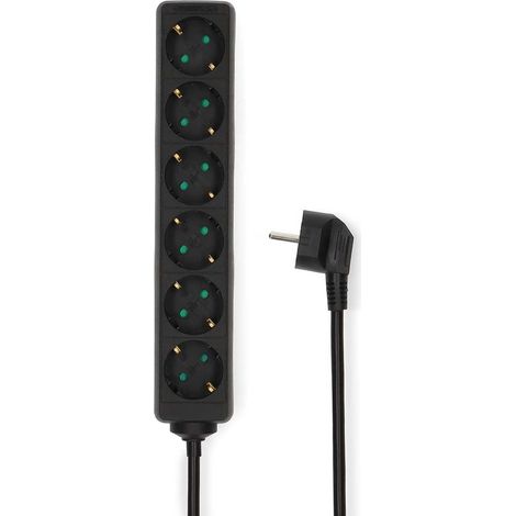 Nedis Esoc630f1bk multipresa nera 6 prese 3m (1/3)