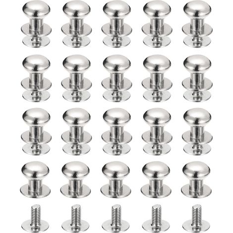Lot de 50 8mm Clou à Tête Sphérique Ton Argenté (1/5)