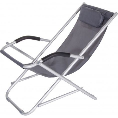 Poltrona oscillante Formentera grigia cm 90x60x73h (1/4)