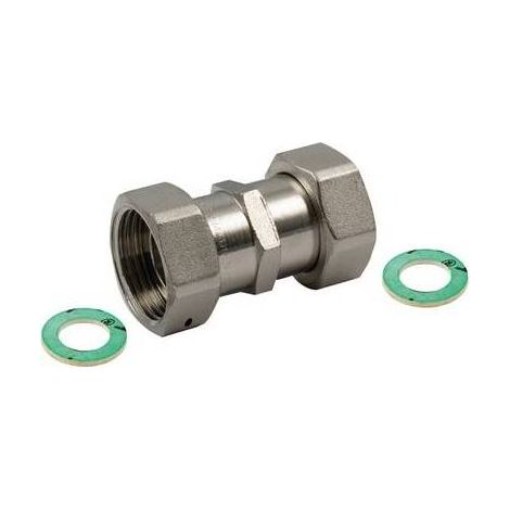 RACCORD DROIT FF AVEC RACCORD TOURNANT ET JOINT PLAT Dimensions : 1" x 1"