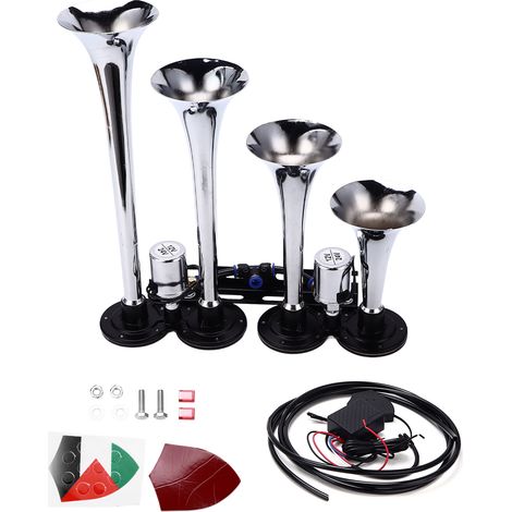 de klaxon pneumatique 12 24 V à 4 trompettes 130 dB pour