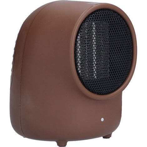 Mini radiateur électrique portable 500 W, chauffage de bureau en céramique PTC, prise CN 220 V, marron caramélisé (1/5)