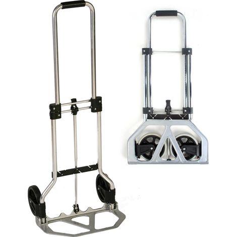 Carrello Pieghevole Portapacchi 45 Kg in Alluminio Tosini Carrellino Silver (1/3)