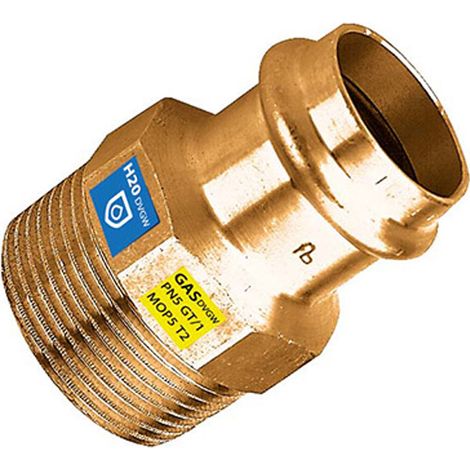 Raccordo Diritto a Pressare Maschio in Bronzo Serie Frabopress Kombi 1Ø22