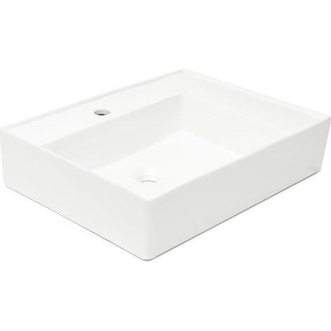 Lavabo SAT Cube Way 60x46 cm avec trou pour robinet au centre SATCW6046P
