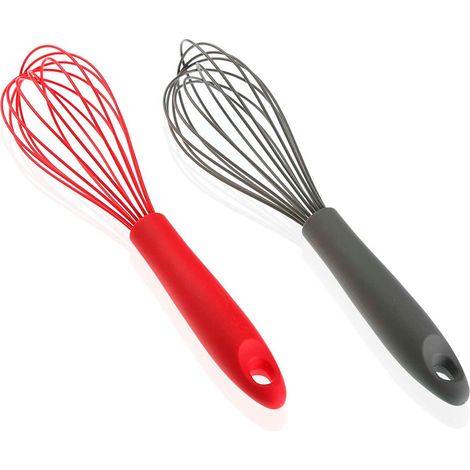 VERSA batidor silicona surtido 28 cm , Batidor silicona 28 cm. -Marca: Versa. -Mango silicona De fácil limpieza y apto para lavavajillas. -No vuelvas a rayar tu menaje de cocin (1/2)