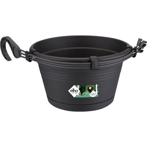 Elho Green Basics Suspension 28 - Noir - L 37 x B 29 x H 17 cm - Balconextérieur - 100% recyclé (1/3)