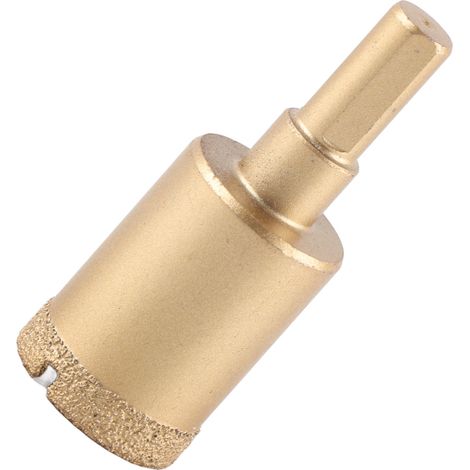 Foret diamanté carotteuse brasée 25mm pour céramique, porcelaine, verre, granit, marbre et carrelage - scie cloche creuse perforatrice (1/5)