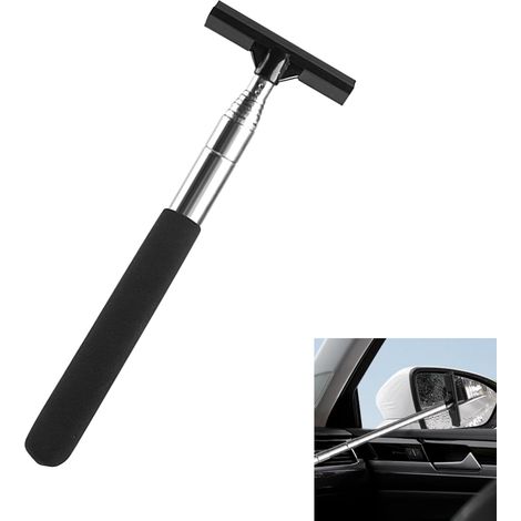 Mini Extracteur de Vitre pour Voiture, Raclette Portable Rétractable avec Poignée en Silicone, Outil de Nettoyage de Rétroviseur, Accessoire Auto et Maison, Compact et Pratique