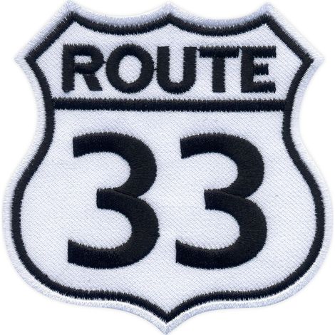 Patchion Ruta 33 - Reverso autoadhesivo - Parche/insignia/emblema bordado