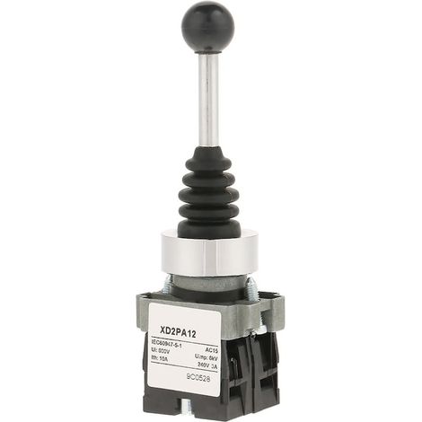 Interrupteur à joystick autobloquant 2 positions 2NO, 220 V/380 V, IP55, 12,3 x 4 cm (1/5)