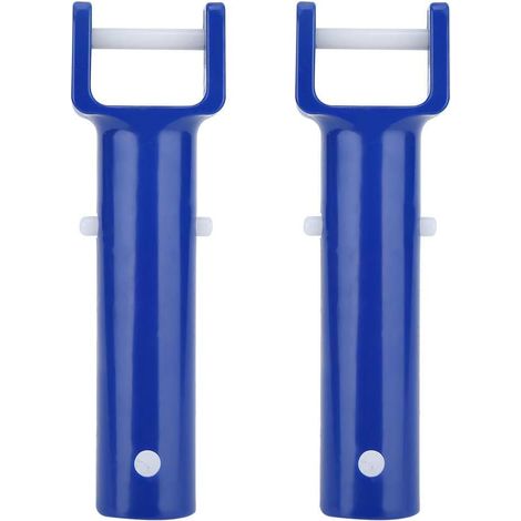 2Pcs Poignée Bleu De Piscine Clip De Spa Accessoires De Piscine Flexible Spa Et Piscine Tête D'aspirateur