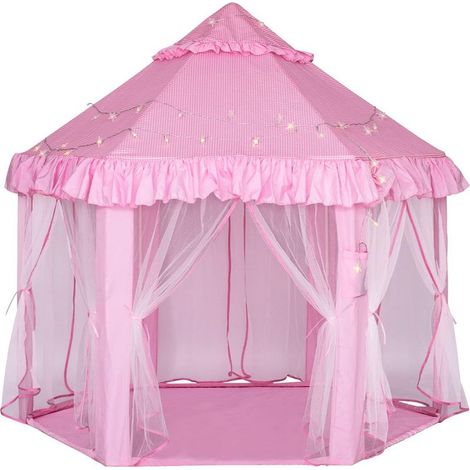 Tente de Jeu pour Filles - Grand Château Princesse Tentes de Jeu, Intérieur Extérieur Maison de Jeux Pop-up pour Enfants avec lumières étoilées Jouets Cadeaux pour 3 4 5 6 7 8 9 Ans Filles Garçons (1/5)